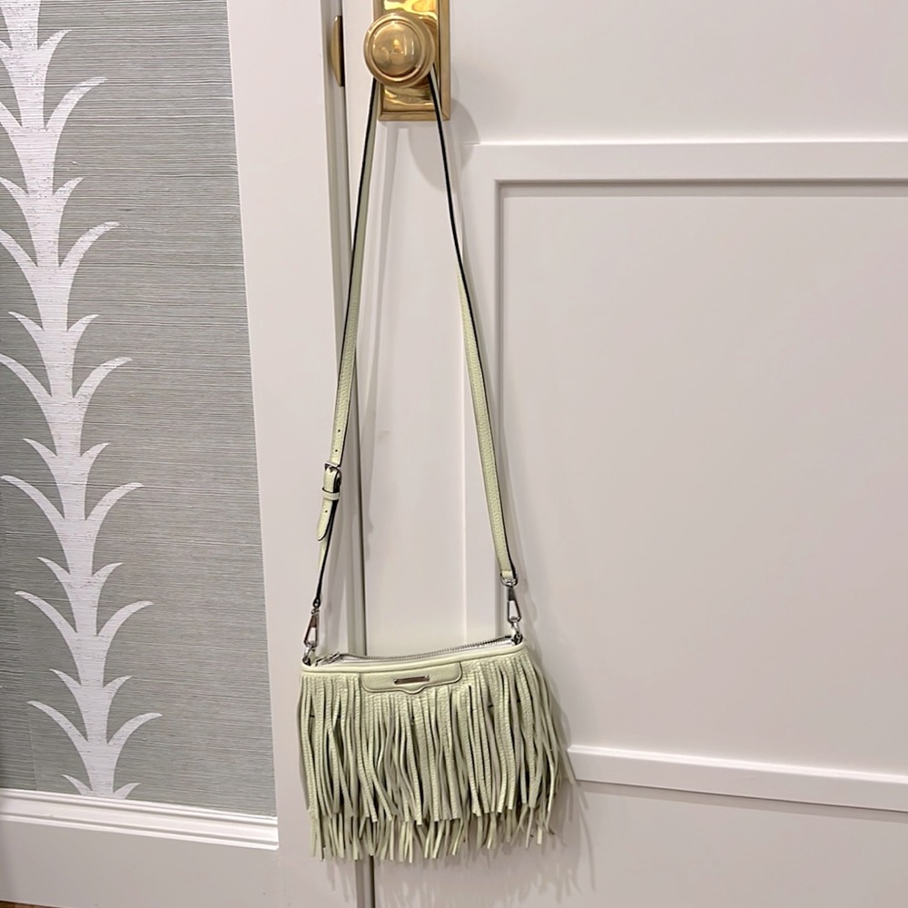 Pastel Mint Green Rebecca Minkoff Fringe Purse
